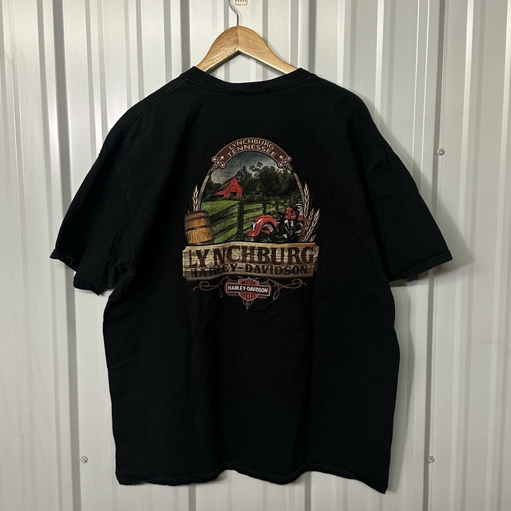 Vintage Harley Davidson Short Sleeve Crew Neck Graphic Tee Men 2 XLarge Biker - Picture 2 of 7